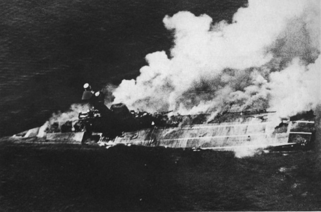 HMS Hermes sinking